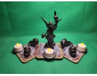 Alien Queen and Skulls Tripple Candle incense holders