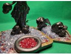 Alien Queen and Skulls Tripple Candle incense holders