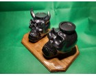 The Devil Twins Skull Heads Candle Holders