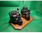 The Devil Twins Skull Heads Candle Holders