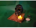 Alien Devil Skull With Tusks Candle Holder