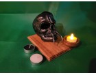 Alien Devil Skull With Tusks Candle Holder