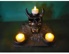 Devil Skull Triple Candle Holder