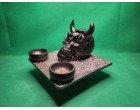 Devil Skull Triple Candle Holder