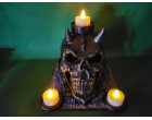 Big Alien Devil Skull Candle Holder Display