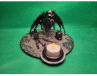 Alien Skull Dragon with Skeleton Candle Holder