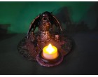 Alien Skull Dragon with Skeleton Candle Holder