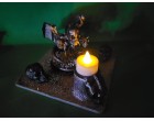 Alien Dragon Skull with Heads Single Candle Holder