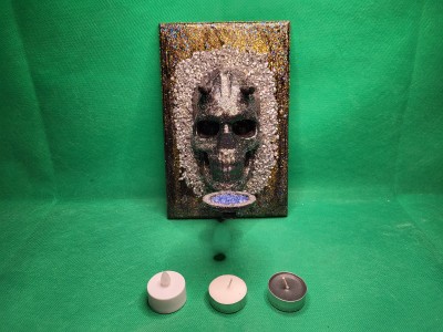 Devil Skull Wall Mount Candle Holder