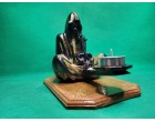 Black and Golden Grim Reaper Candle Holder