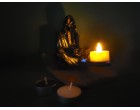 Black and Golden Grim Reaper Candle Holder