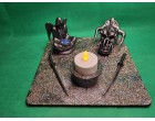 Grim Reaper with Alien Skull and Swords Candle Holder