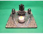 Grim Reaper 2 Swords and 2 Skulls Candle Holder