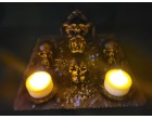 Alien Skulls Candle Holder Display