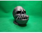 Metal Sparkle Alien Skull Head Insence Stick Hoilder with Cup