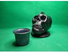 Warrior Alien Skull Head Insence Stick Hoilder with Cup