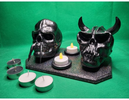 Small Skulls Candle Holders