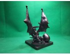 Skulls And A Dragon with sword Candle Holder