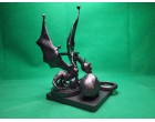 Skulls And A Dragon with sword Candle Holder