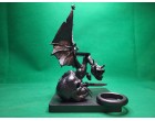 Skulls And A Dragon with sword Candle Holder