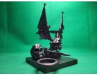 Skulls And A Dragon with sword Candle Holder